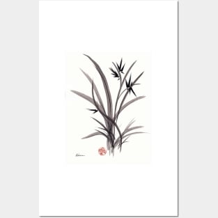 TRUST IN JOY - Original Sumie Ink Wash Zen Bamboo Painting Posters and Art